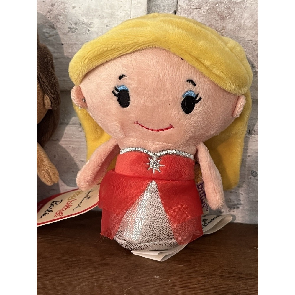 Hallmark Itty Bittys Pair Of Barbies Holiday Barbie Red Dress Pink New wTags - Picture 2 of 7